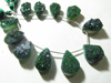8 Inches - Extremely Beautiful Green Druzy Agate Pear Briolettes Size 12x19 - 15x20 mm Approx, Fine Quality Great Price
